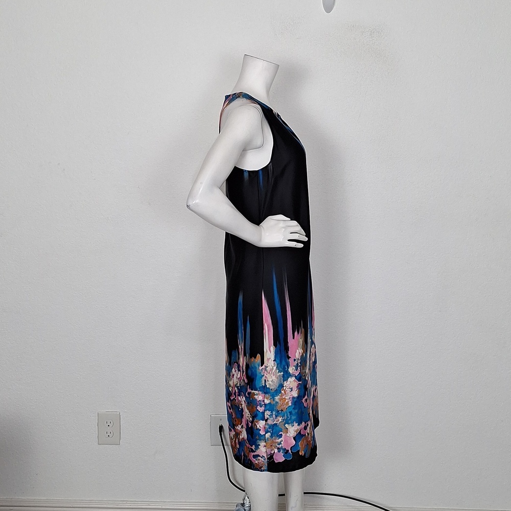 Wayf Anthropologie Black Multi Where Are You From Watercolor Maxi Dress Size S View 6